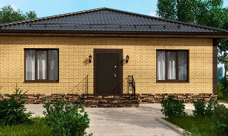 Проекты одноэтажных домов из кирпича | Альянс СТ - Ижевск от 3580 рублей